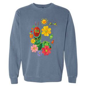 Retro Flowers And Hungry Caterpillar Teacher Kindergarten Garment-Dyed Sweatshirt