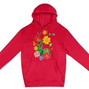 Retro Flowers And Hungry Caterpillar Teacher Kindergarten Premium Pullover Hoodie