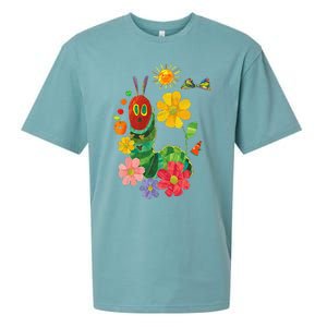 Retro Flowers And Hungry Caterpillar Teacher Kindergarten Sueded Cloud Jersey T-Shirt