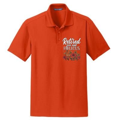 Retired Free And Fabulous Retiret Gift Dry Zone Grid Polo