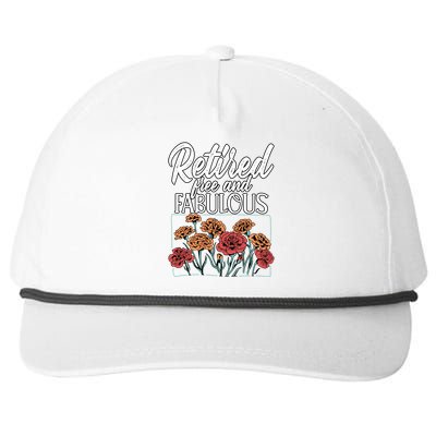 Retired Free And Fabulous Retiret Gift Snapback Five-Panel Rope Hat