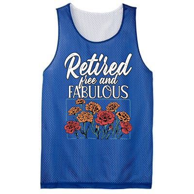 Retired Free And Fabulous Retiret Gift Mesh Reversible Basketball Jersey Tank