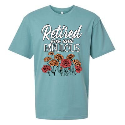 Retired Free And Fabulous Retiret Gift Sueded Cloud Jersey T-Shirt