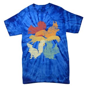 Retro Forest Animal Lover Gift Idea Squirrel Meaningful Gift Tie-Dye T-Shirt