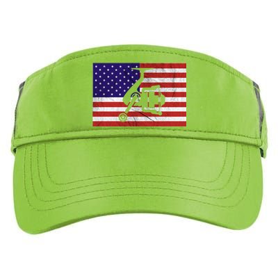 Retro Fishing American Flag Fishing Vintage Fisher Meaningful Gift Adult Drive Performance Visor