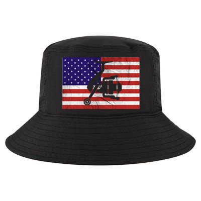 Retro Fishing American Flag Fishing Vintage Fisher Meaningful Gift Cool Comfort Performance Bucket Hat