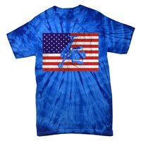 Retro Fishing American Flag Fishing Vintage Fisher Meaningful Gift Tie-Dye T-Shirt