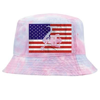 Retro Fishing American Flag Fishing Vintage Fisher Meaningful Gift Tie-Dyed Bucket Hat