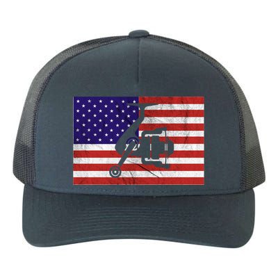 Retro Fishing American Flag Fishing Vintage Fisher Meaningful Gift Yupoong Adult 5-Panel Trucker Hat