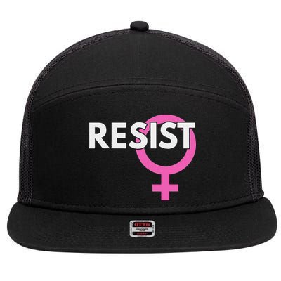 Resist Feminist Anti Trump 7 Panel Mesh Trucker Snapback Hat