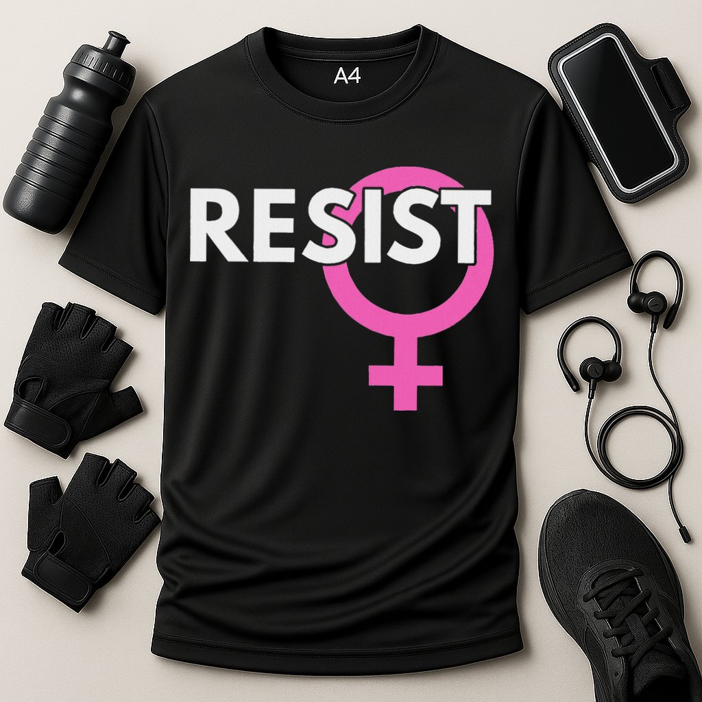 Resist Feminist Anti Trump Cooling Performance Crew T-Shirt