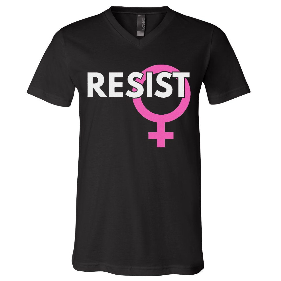 Resist Feminist Anti Trump V-Neck T-Shirt