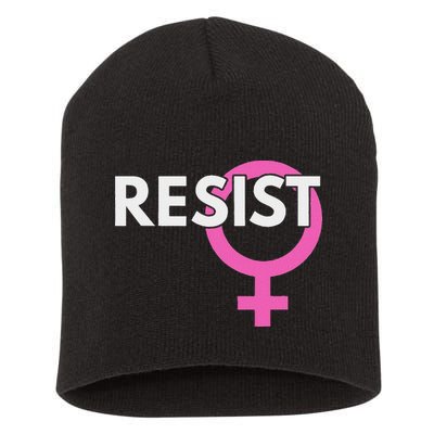 Resist Feminist Anti Trump Short Acrylic Beanie