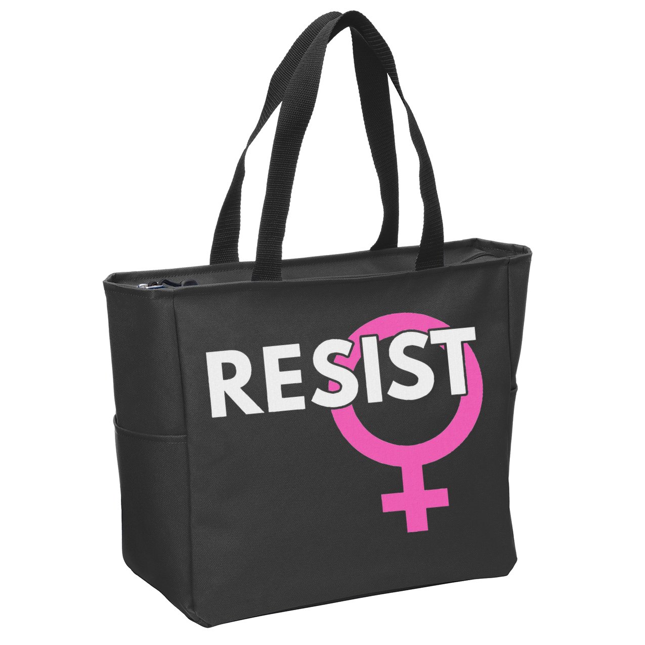 Resist Feminist Anti Trump Zip Tote Bag