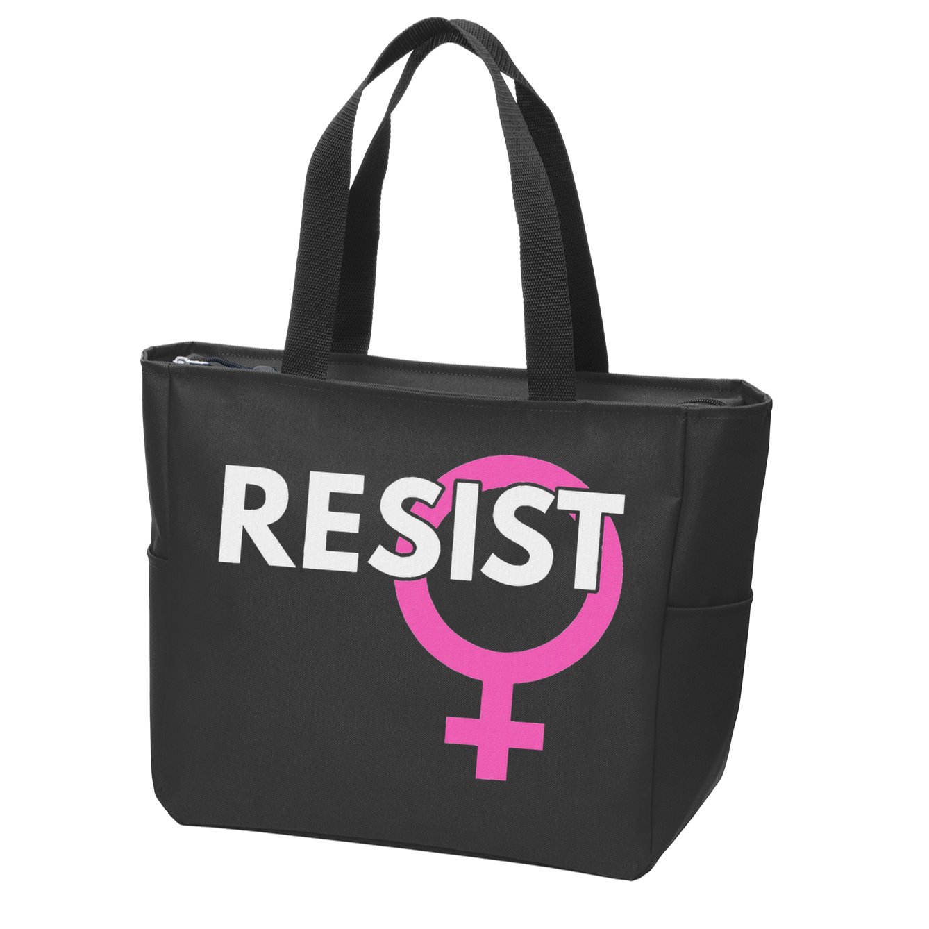 Resist Feminist Anti Trump Zip Tote Bag