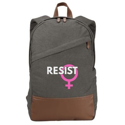 Resist Feminist Anti Trump Cotton Canvas Backpack