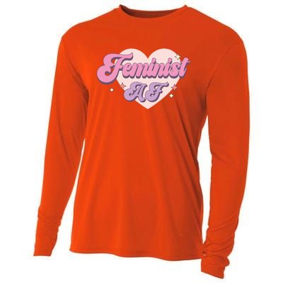 Retro Feminist Af Power Feminist Slogan Gift Cooling Performance Long Sleeve Crew