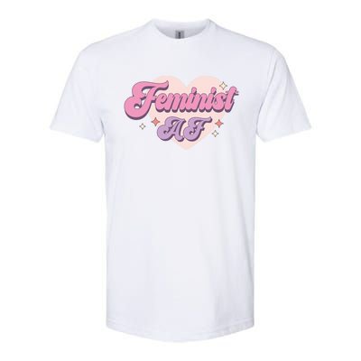 Retro Feminist Af Power Feminist Slogan Gift Softstyle® CVC T-Shirt