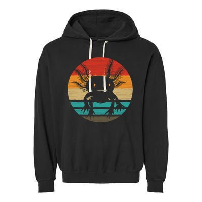 Retro Funny Axolotl I Axolotl Questions Cute Axolotl  Garment-Dyed Fleece Hoodie