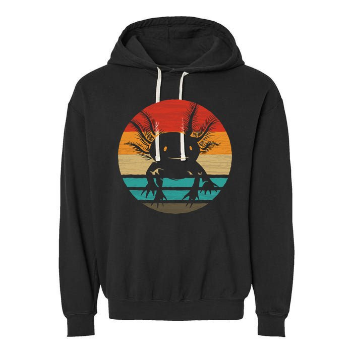 Retro Funny Axolotl I Axolotl Questions Cute Axolotl  Garment-Dyed Fleece Hoodie