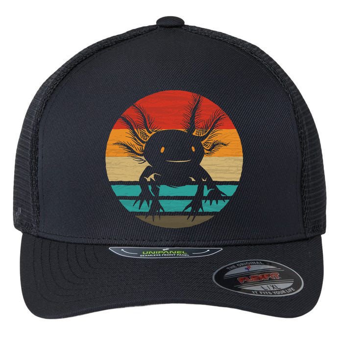 Retro Funny Axolotl I Axolotl Questions Cute Axolotl  Flexfit Unipanel Trucker Cap