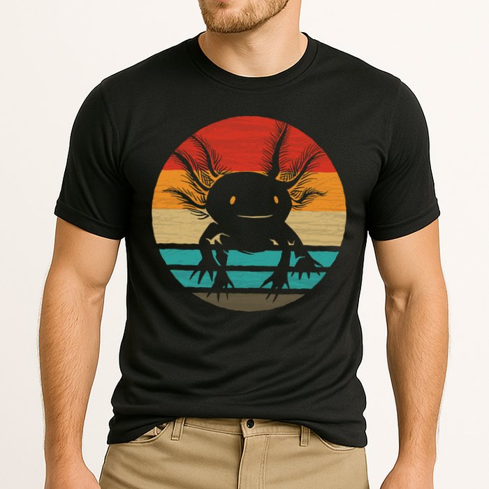 Retro Funny Axolotl I Axolotl Questions Cute Axolotl  Performance Shirt