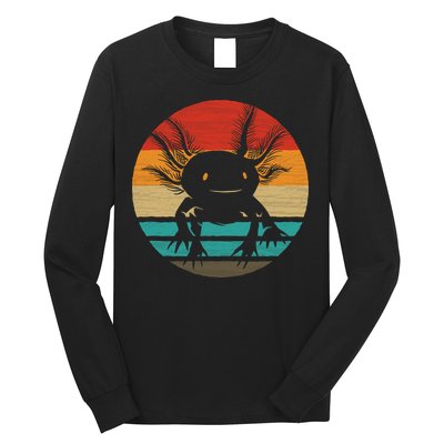 Retro Funny Axolotl I Axolotl Questions Cute Axolotl  Long Sleeve Shirt