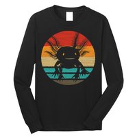 Retro Funny Axolotl I Axolotl Questions Cute Axolotl  Long Sleeve Shirt