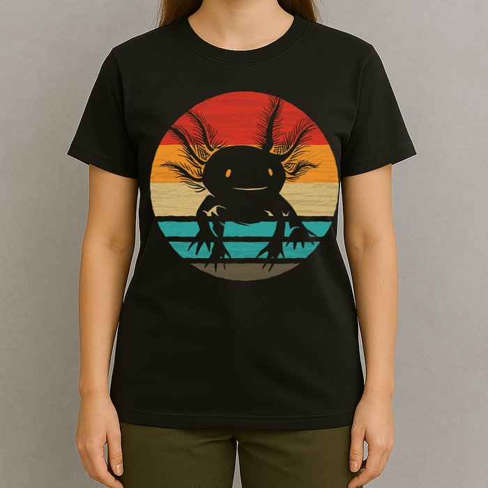 Retro Funny Axolotl I Axolotl Questions Cute Axolotl  T-Shirt