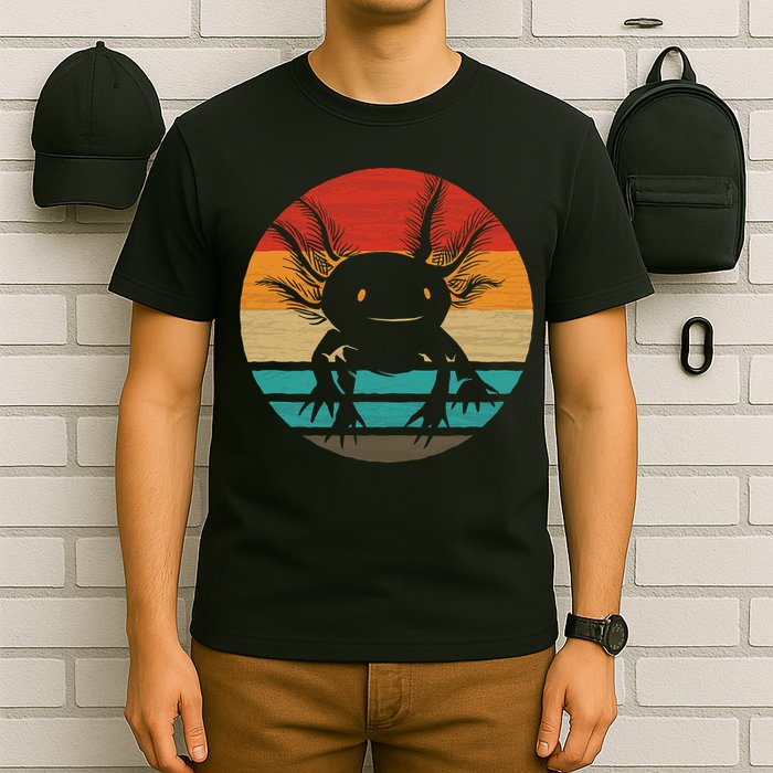 Retro Funny Axolotl I Axolotl Questions Cute Axolotl  T-Shirt