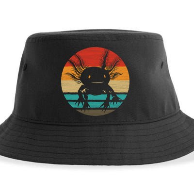 Retro Funny Axolotl I Axolotl Questions Cute Axolotl  Sustainable Bucket Hat
