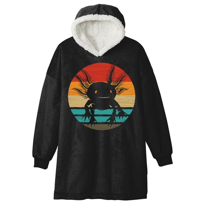 Retro Funny Axolotl I Axolotl Questions Cute Axolotl  Hooded Wearable Blanket