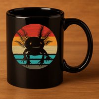 Retro Funny Axolotl I Axolotl Questions Cute Axolotl  11oz C Handle Ceramic Mug