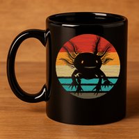 Retro Funny Axolotl I Axolotl Questions Cute Axolotl  11oz C Handle Ceramic Mug