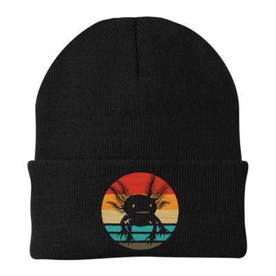 Retro Funny Axolotl I Axolotl Questions Cute Axolotl  Knit Cap Winter Beanie