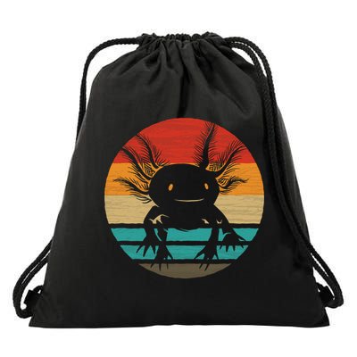 Retro Funny Axolotl I Axolotl Questions Cute Axolotl  Drawstring Bag
