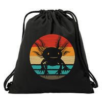 Retro Funny Axolotl I Axolotl Questions Cute Axolotl  Drawstring Bag