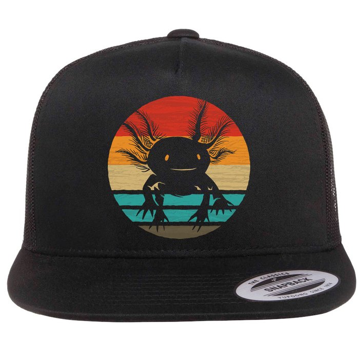 Retro Funny Axolotl I Axolotl Questions Cute Axolotl  Flatbill Hat