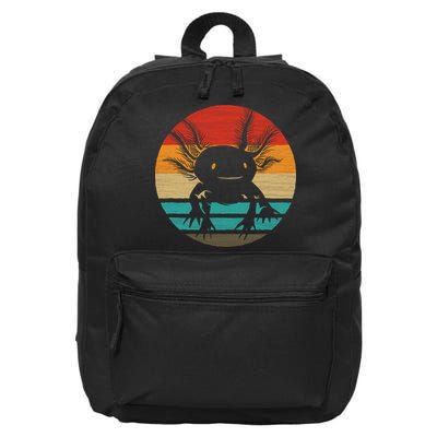 Retro Funny Axolotl I Axolotl Questions Cute Axolotl  16 in Basic Backpack
