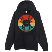Retro Funny Axolotl I Axolotl Questions Cute Axolotl  Premium Pullover Hoodie