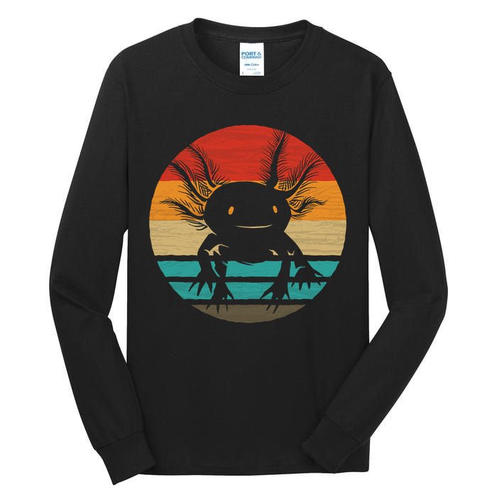 Retro Funny Axolotl I Axolotl Questions Cute Axolotl  Tall Long Sleeve T-Shirt