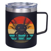 Retro Funny Axolotl I Axolotl Questions Cute Axolotl  12oz Stainless Steel Coffee Mug
