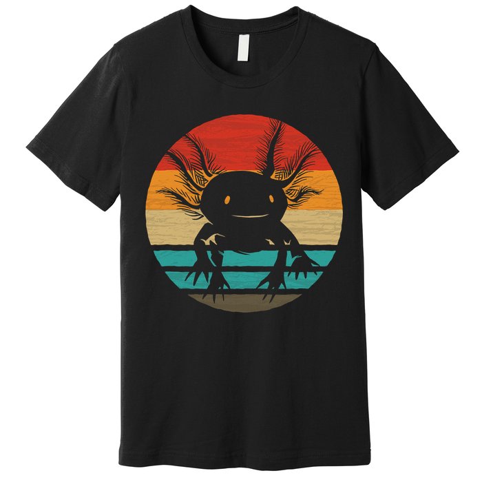 Retro Funny Axolotl I Axolotl Questions Cute Axolotl  Premium T-Shirt