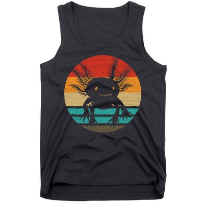 Retro Funny Axolotl I Axolotl Questions Cute Axolotl  Tank Top