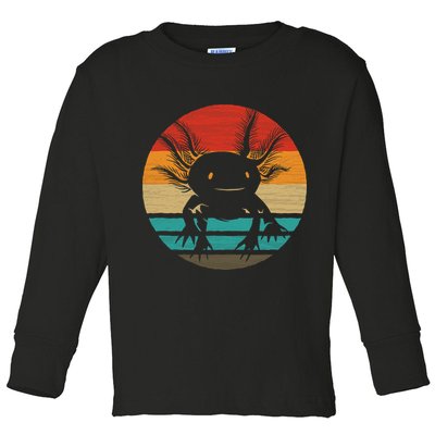 Retro Funny Axolotl I Axolotl Questions Cute Axolotl  Toddler Long Sleeve Shirt