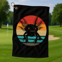 Retro Funny Axolotl I Axolotl Questions Cute Axolotl  Golf Towel