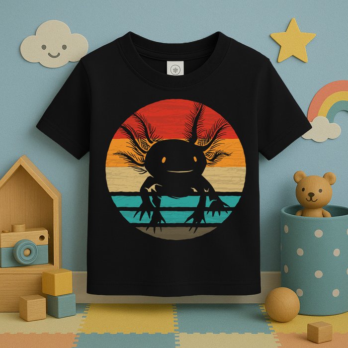 Retro Funny Axolotl I Axolotl Questions Cute Axolotl  Toddler T-Shirt