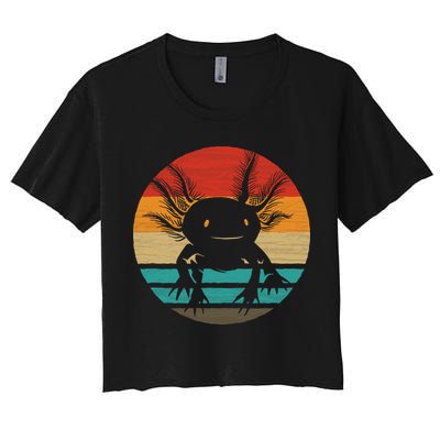 Retro Funny Axolotl I Axolotl Questions Cute Axolotl  Crop Top