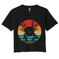 Retro Funny Axolotl I Axolotl Questions Cute Axolotl  Crop Top