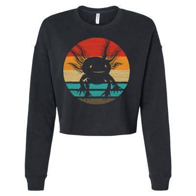 Retro Funny Axolotl I Axolotl Questions Cute Axolotl  Cropped Pullover Crew